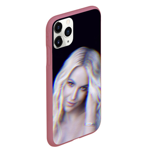 Чехол для iPhone 11 Pro матовый с принтом Britney Spears Glitch, вид сбоку #3