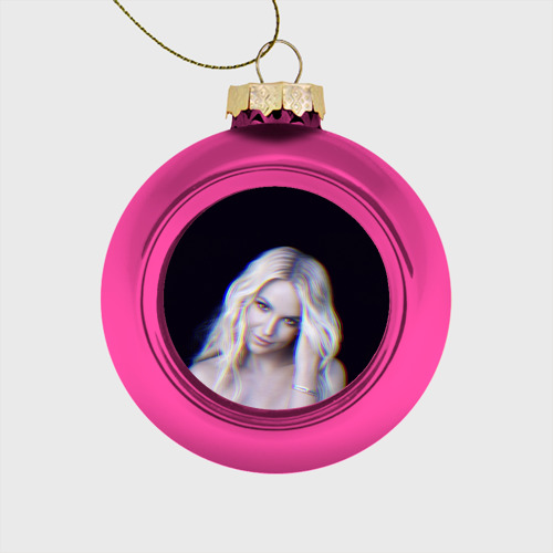 Стеклянный ёлочный шар Britney Spears Glitch, цвет розовый