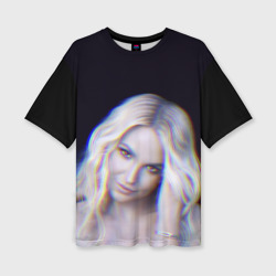 Женская футболка oversize 3D Britney Spears Glitch