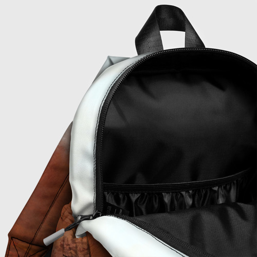 Детский рюкзак 3D с принтом Арт - волк с рыжей гривой, фото #4
