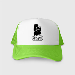 Кепка тракер с сеткой Троица капибар - эмблема