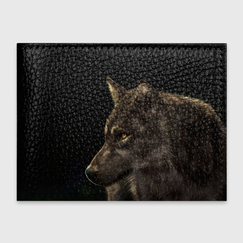 Обложка для студенческого билета Взрослый мудрый волк, цвет бирюзовый