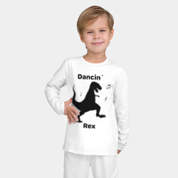 Детская пижама с лонгсливом хлопок Танцующий тираннозавр - фото 2