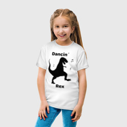 Детская футболка хлопок Танцующий тираннозавр - фото 2