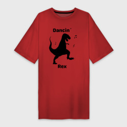 Платье-футболка хлопок Танцующий тираннозавр