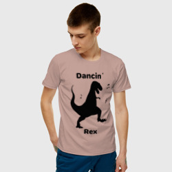 Мужская футболка хлопок Танцующий тираннозавр - фото 2