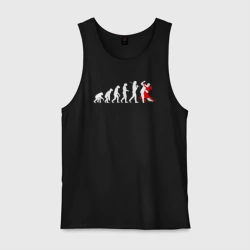 Мужская майка хлопок Эволюция в танцы