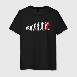 Мужская футболка хлопок Эволюция в танцы