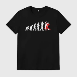 Мужская футболка хлопок Эволюция в танцы