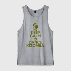 Мужская майка хлопок Сохраняй спокойствие и танцуй кизомбу