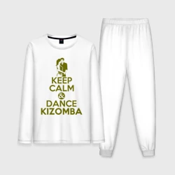 Мужская пижама с лонгсливом хлопок Сохраняй спокойствие и танцуй кизомбу