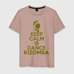 Мужская футболка хлопок Сохраняй спокойствие и танцуй кизомбу