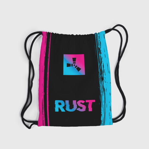 Рюкзак-мешок 3D Rust - neon gradient: символ сверху надпись снизу - фото 6