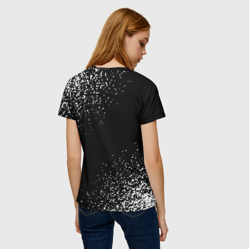 Женская футболка 3D с принтом Сварщик и этим все сказано: на темном, вид сзади #2