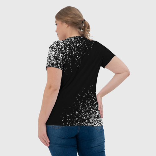 Женская футболка 3D с принтом Сварщик и этим все сказано: на темном, вид сзади #2