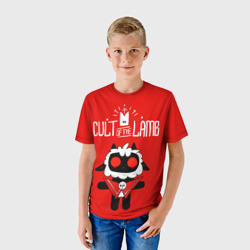 Детская футболка 3D Cult of the Lamb ягненок - фото 2