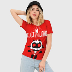 Женская футболка 3D Slim Cult of the Lamb ягненок - фото 2