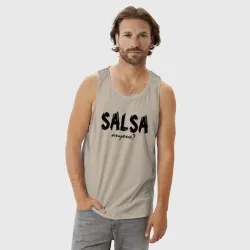 Мужская майка хлопок Сальса, кто-нибудь? - фото 2