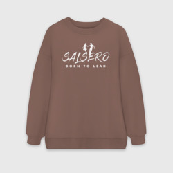 Женский свитшот oversize без начеса хлопок Salsero born to lead