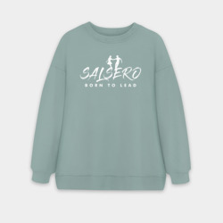 Женский свитшот oversize без начеса хлопок Salsero born to lead