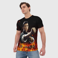 Мужская футболка 3D Ип Ман - в огне - фото 2