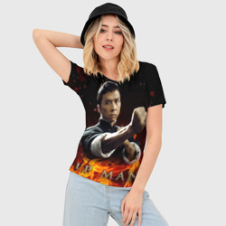 Женская футболка 3D Slim Ип Ман - в огне - фото 2