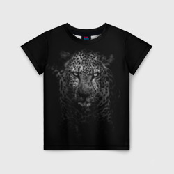 Детская футболка 3D Суровый леопард