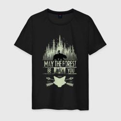 Мужская футболка хлопок May the forest be with you