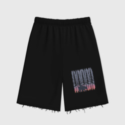Женские шорты oversize футер хлопок Девочка и медведь в лесу