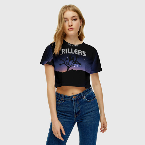 Женская футболка Crop-top 3D Don't Waste Your Wishes - The Killers, цвет 3D печать - фото 3