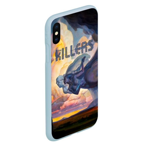 Чехол для iPhone XS Max матовый Imploding the Mirage - The Killers, цвет голубой - фото 3