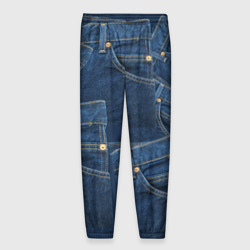 Брюки с принтом Джинсовка jeans для мужчины, вид сзади №1. Цвет основы: черный