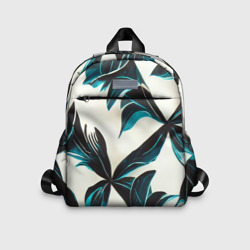 Листья тропические тёмно-синие – Детский рюкзак 3D с принтом купить со скидкой в -33%