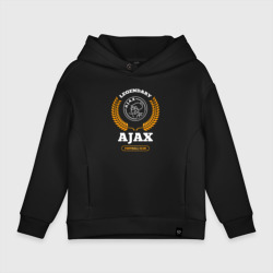 Детское худи Oversize хлопок Лого Ajax и надпись legendary football club