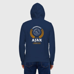 Мужская толстовка на молнии хлопок Лого Ajax и надпись legendary football club - фото 2