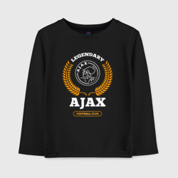 Детский лонгслив хлопок Лого Ajax и надпись legendary football club