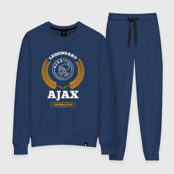 Женский костюм хлопок Лого Ajax и надпись legendary football club