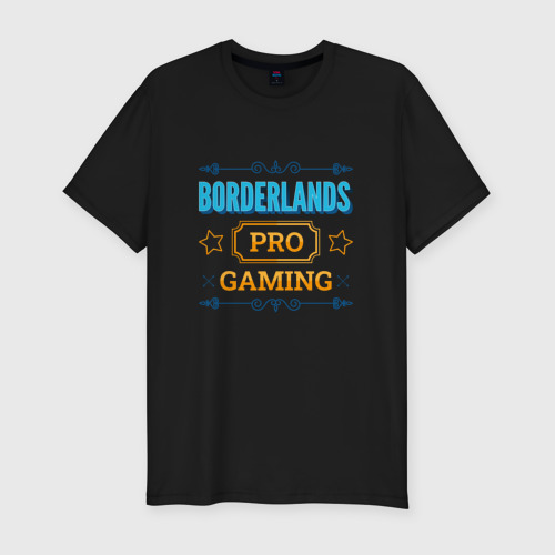 Мужская футболка хлопок Slim Игра Borderlands pro gaming, цвет черный