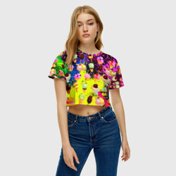 Женская футболка Crop-top 3D Мороженки Вкуснятина - фото 2