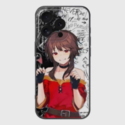 Чехол для iPhone 16 Pro Max силиконовый с защитой камеры Мегумин - Коносуба