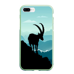 Чехол для iPhone 7Plus/8 Plus матовый Горный козел и горы