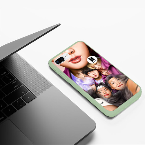 Чехол для iPhone 7Plus/8 Plus матовый с принтом BTS Team Photo, фото #5