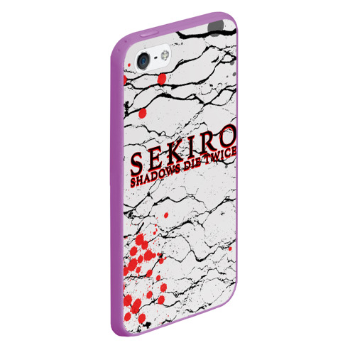 Чехол для iPhone 5/5S матовый Секиро арт, цвет фиолетовый - фото 3