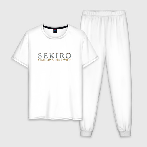 Мужская пижама хлопок Секиро лого, цвет белый