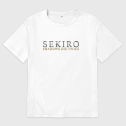 Женская футболка хлопок Oversize Секиро лого