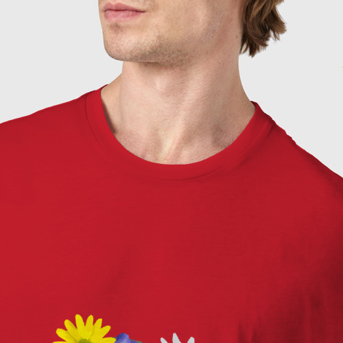 Мужская футболка хлопок Мир - Черепаха, цвет красный - фото 6