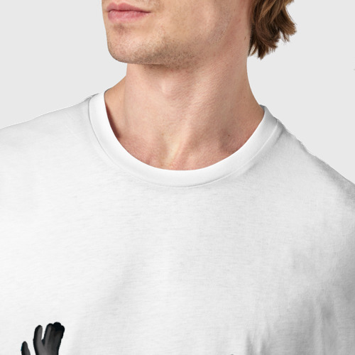 Мужская футболка хлопок Мир - Лось, цвет белый - фото 6