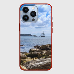 Чехол для iPhone 13 Pro Парусник на горизонте океана