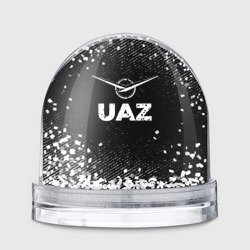 Игрушка Снежный шар UAZ с потертостями на темном фоне