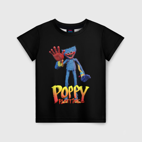 Детская футболка 3D с принтом Поппи Плейтайм Хагги Вагги, вид спереди #2